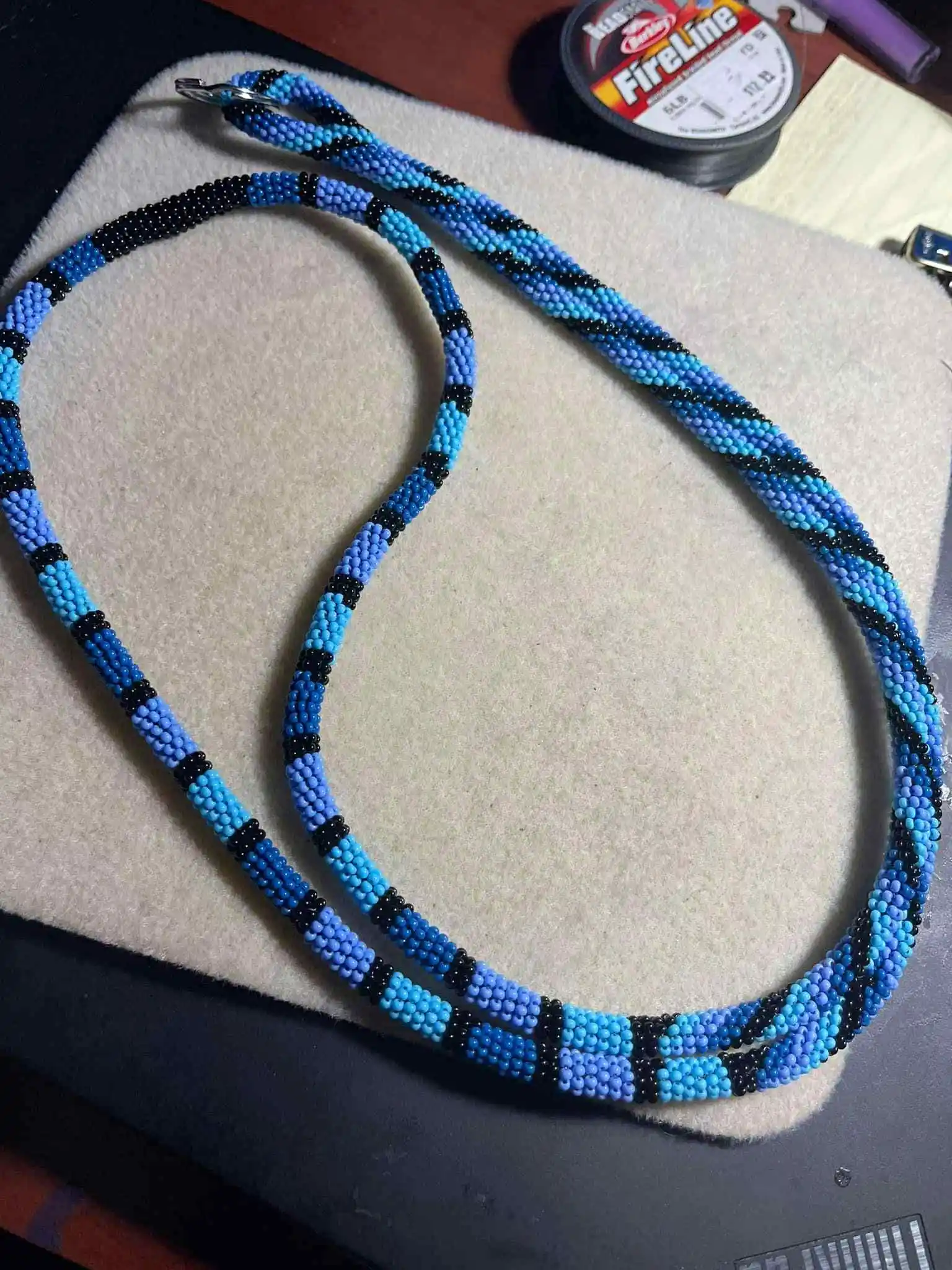 Handmade beaded lanyard design 27 from Thunder Bay
